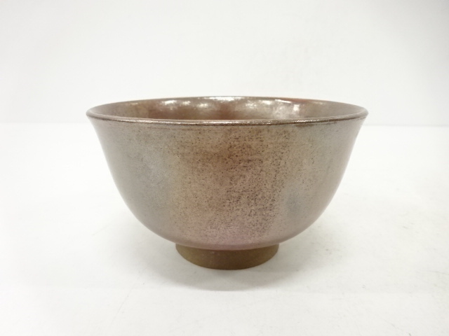 JAPANESE TEA CEREMONY / TEA BOWL CHAWAN / RED IRON GLAZE